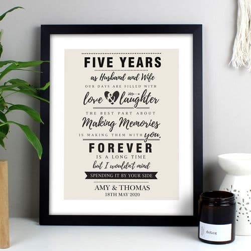 Personalised and Framed Aniversary Words | The Sign Maker Shop