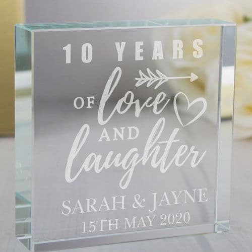 Personalised Anniversary Crystal Token | The Sign Maker Shop