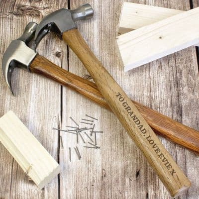 Personalised Block Text Hammer