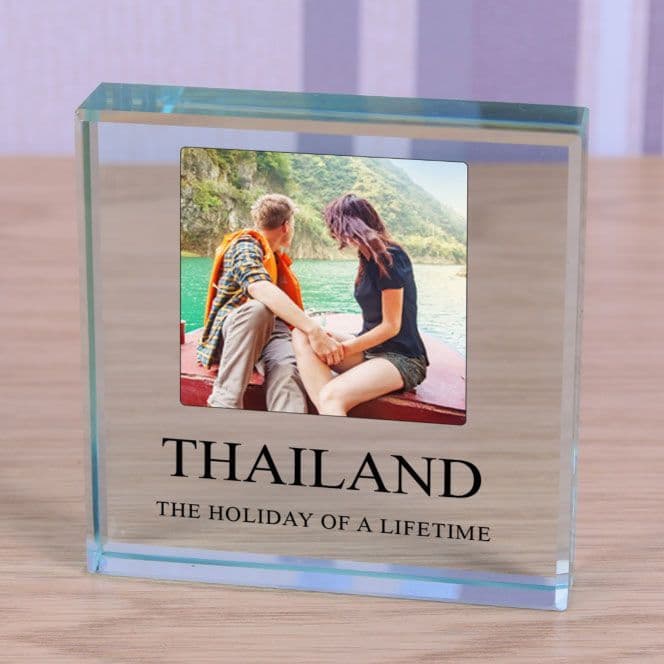 Personalised Glass Photo Block 80 x 80mm