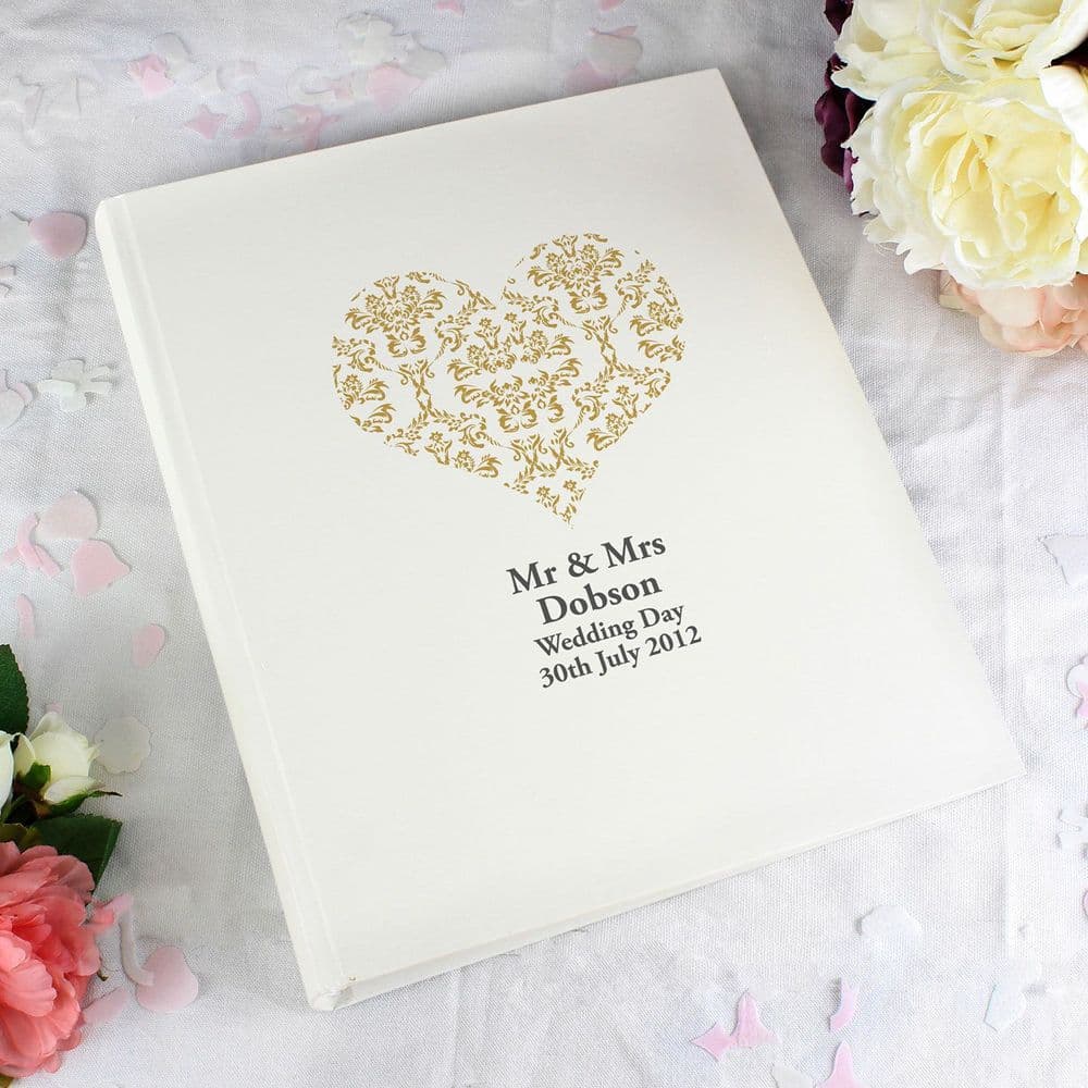 Personalised Gold Heart Photo Album