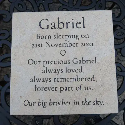 Personalised Limestone Memorial Tablets & Plaques – 20mm Natural Stone