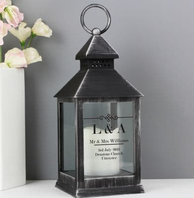 Personalised  Little Black Lantern - Elegant Diamond