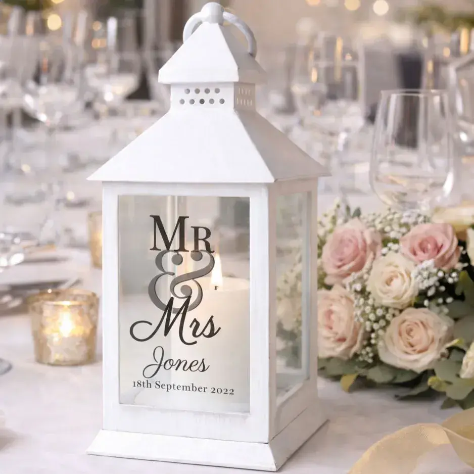 Personalised Mr & Mrs Wedding Lantern