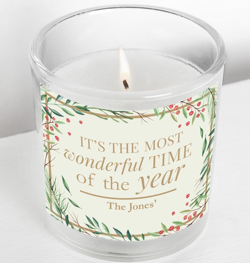 Personalised Scented Christmas Jar Candle