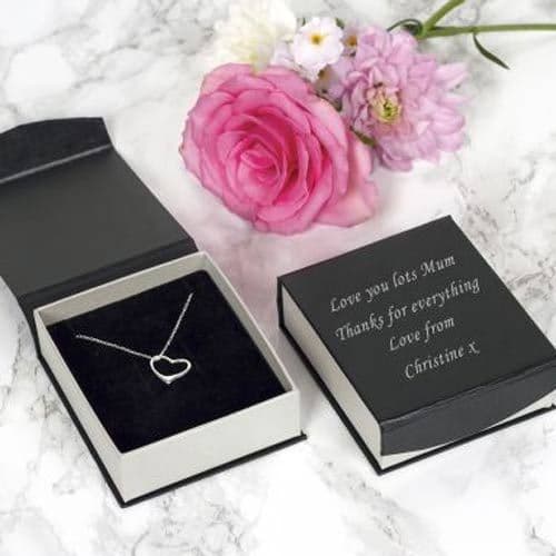 Personalised Silver Heart Necklace | The Sign Maker Shop
