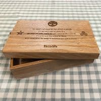 Personalised Solid Oak Box, Trinket Box   | The Sign Maker Shop