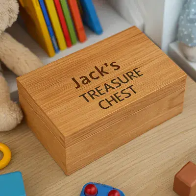 Personalised Solid Oak Box -  Lift-off Lid