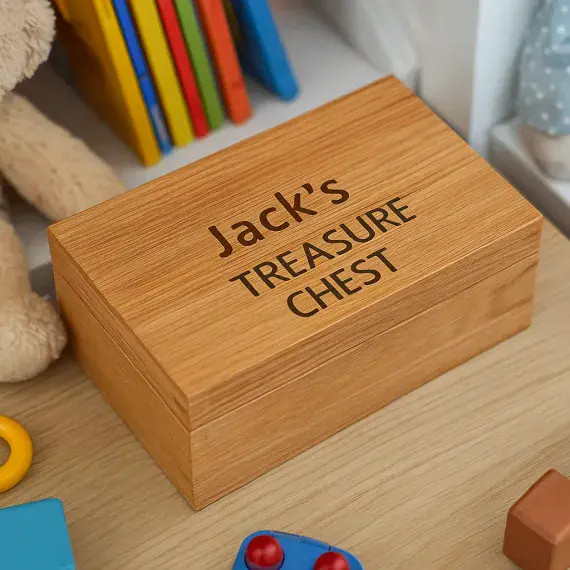 Personalised Solid Oak Box, Trinket Box   | The Sign Maker Shop