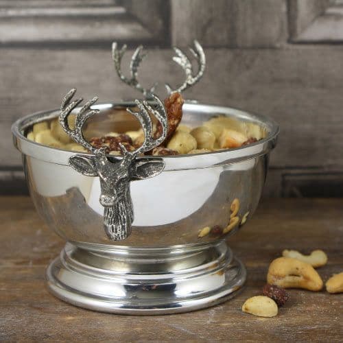 Pewter Stags Head Nut Bowl