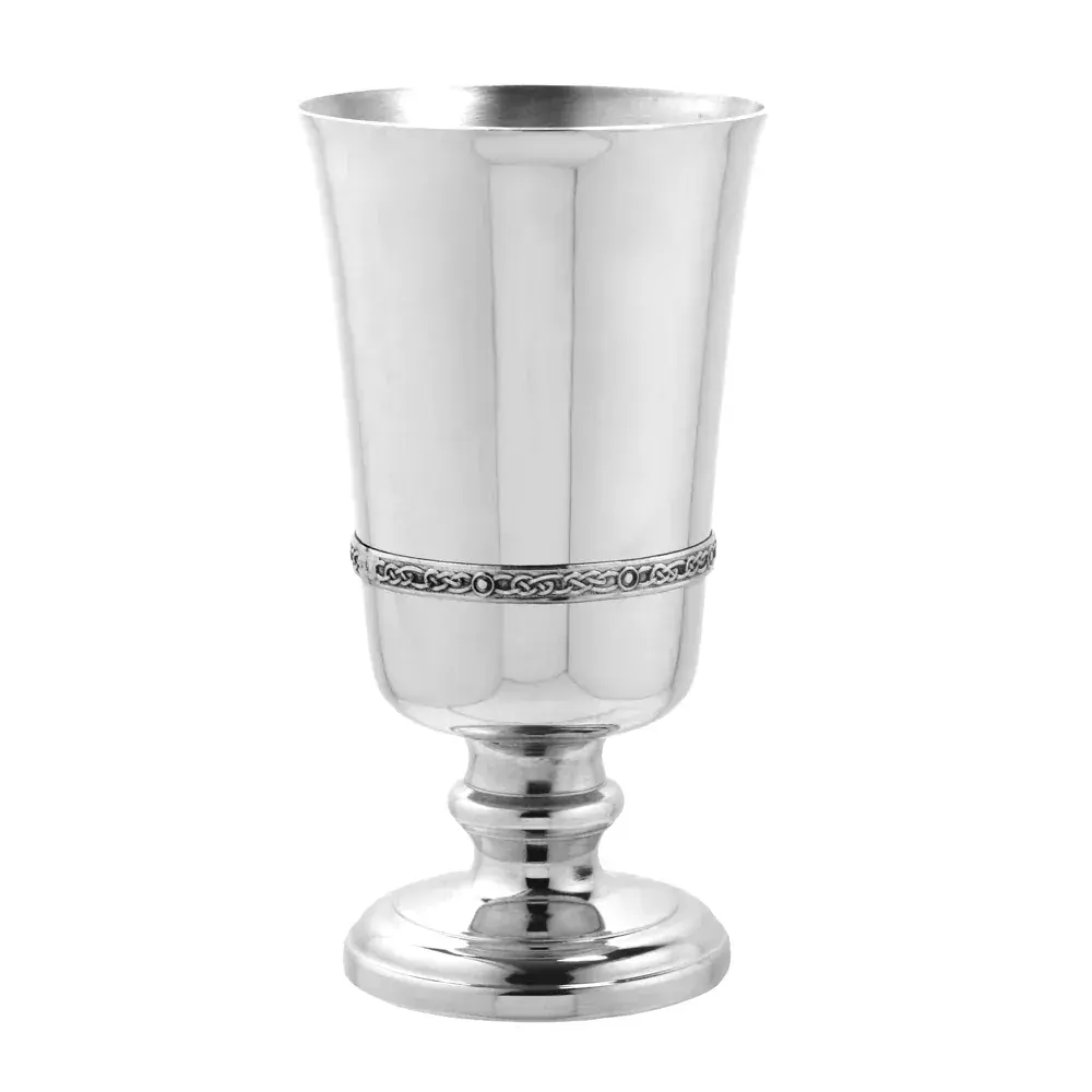 Pewter Wine Goblet - Celtic Banding