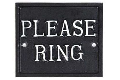 PLEASE RING SQUARE SIGN