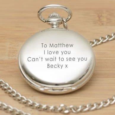 Pocket Watch with Your Message