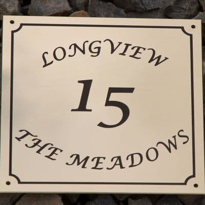 Polished Brass House Numbers