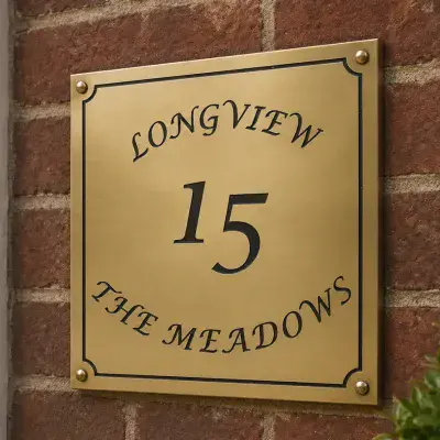 Polished Brass House Numbers