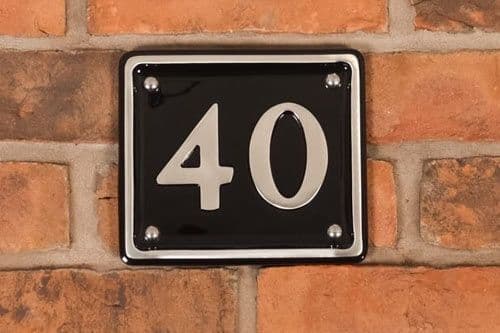 Polished Rectangular Cast Aluminium House Number - 175mm x 150mm PA5