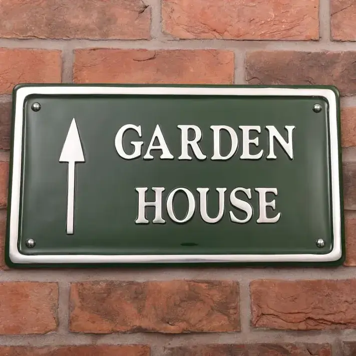 Polished Rectangular Cast Aluminium sign