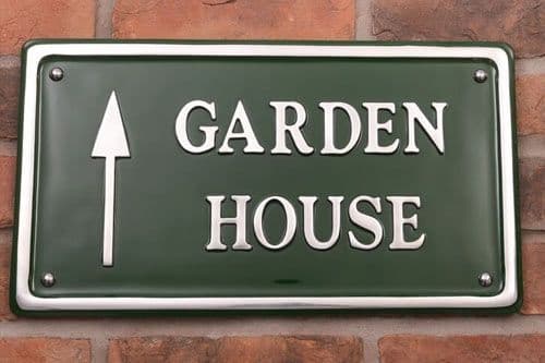 Polished Rectangular Cast Aluminium sign - PA27 - 445mm x 250mm