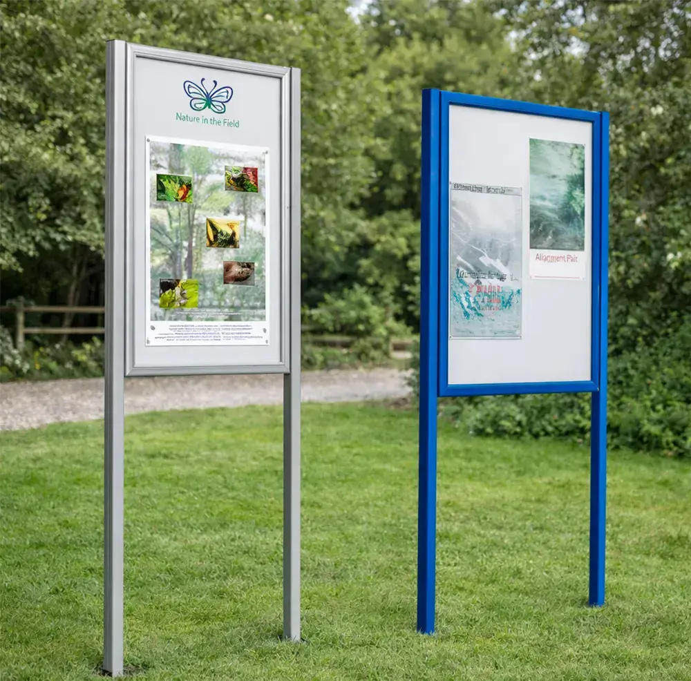 Portrait Notice Boards. - 58mm Profile