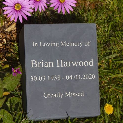 Portrait Slate Wedge with Carved Lettering| The Sign Maker Shop