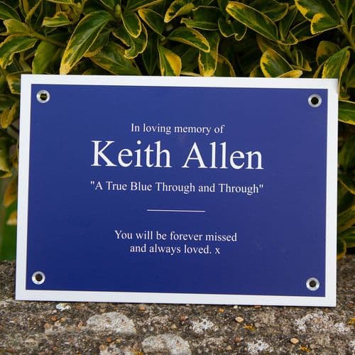 Printed Anodised Aluminium Memorial Plaques | The Sign Maker Shop