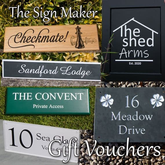 Printed Gift Vouchers in a Card | The Sign Maker Shop
