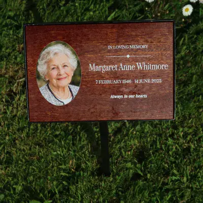 Printed Sapele Plaque in Display Mount