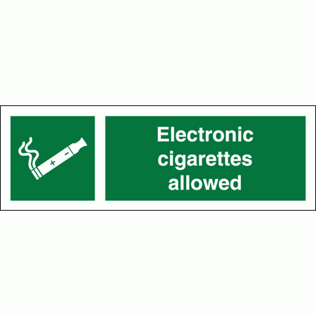 Prohibition Sign - Electronic Cigarettes Allowed (4169)