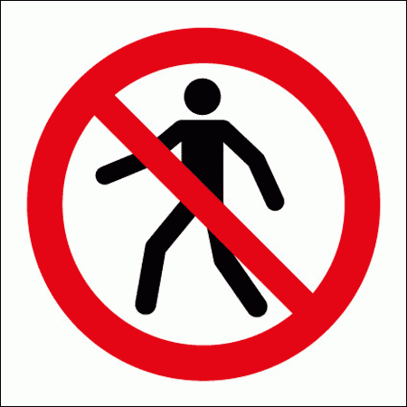 Prohibition Sign - No Access Symbol (8503)