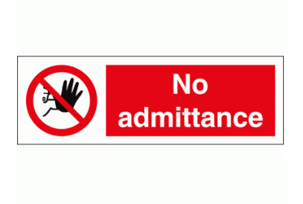 Prohibition Sign - No Admittance (8549)