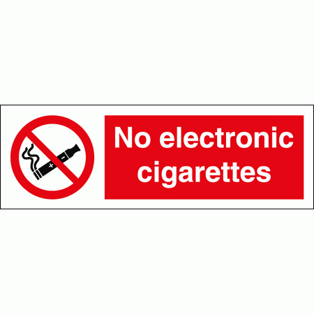 Prohibition Sign - No Electronic Cigarettes (8667)