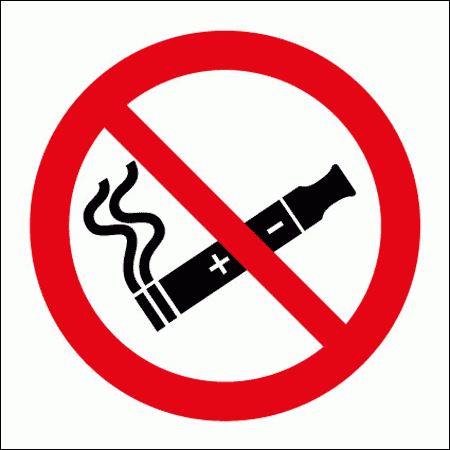 Prohibition Sign - No Electronic Cigarettes Symbol (8517)