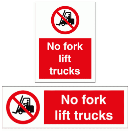 Prohibition Sign - No Fork Lift Trucks (8683)