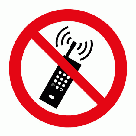 Prohibition Sign - No Mobile Phones Symbol (8510)
