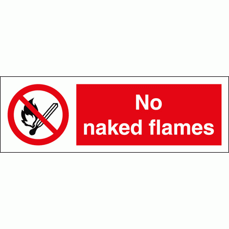 Prohibition Sign - No Naked Flames (8537)