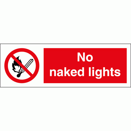 Prohibition Sign - No Naked Lights (8536)