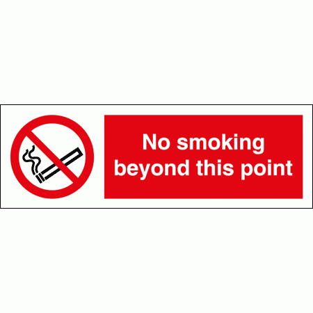 Prohibition Sign - No Smoking Beyond This Point (8533)
