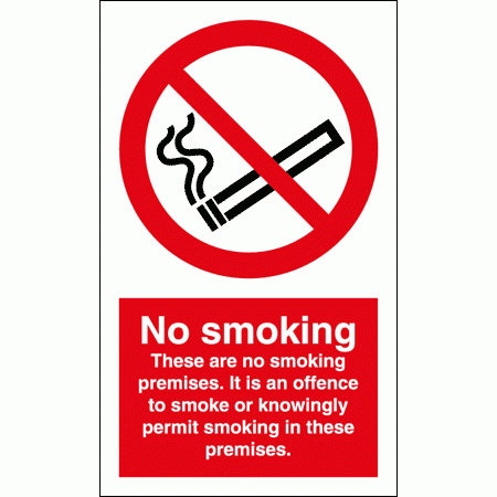 Prohibition Sign - No Smoking Law (Scotland) (8528)