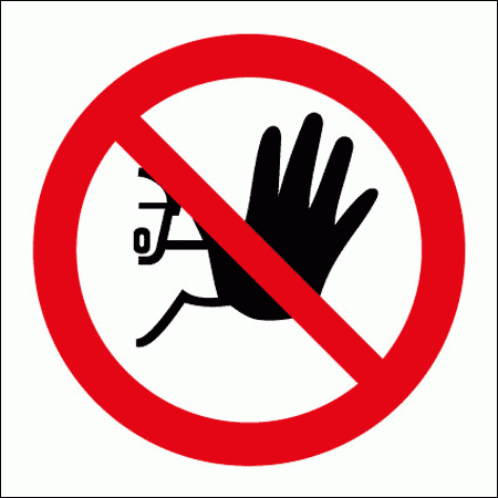 Prohibition Sign - No Unauthorised Persons Symbol (8502)