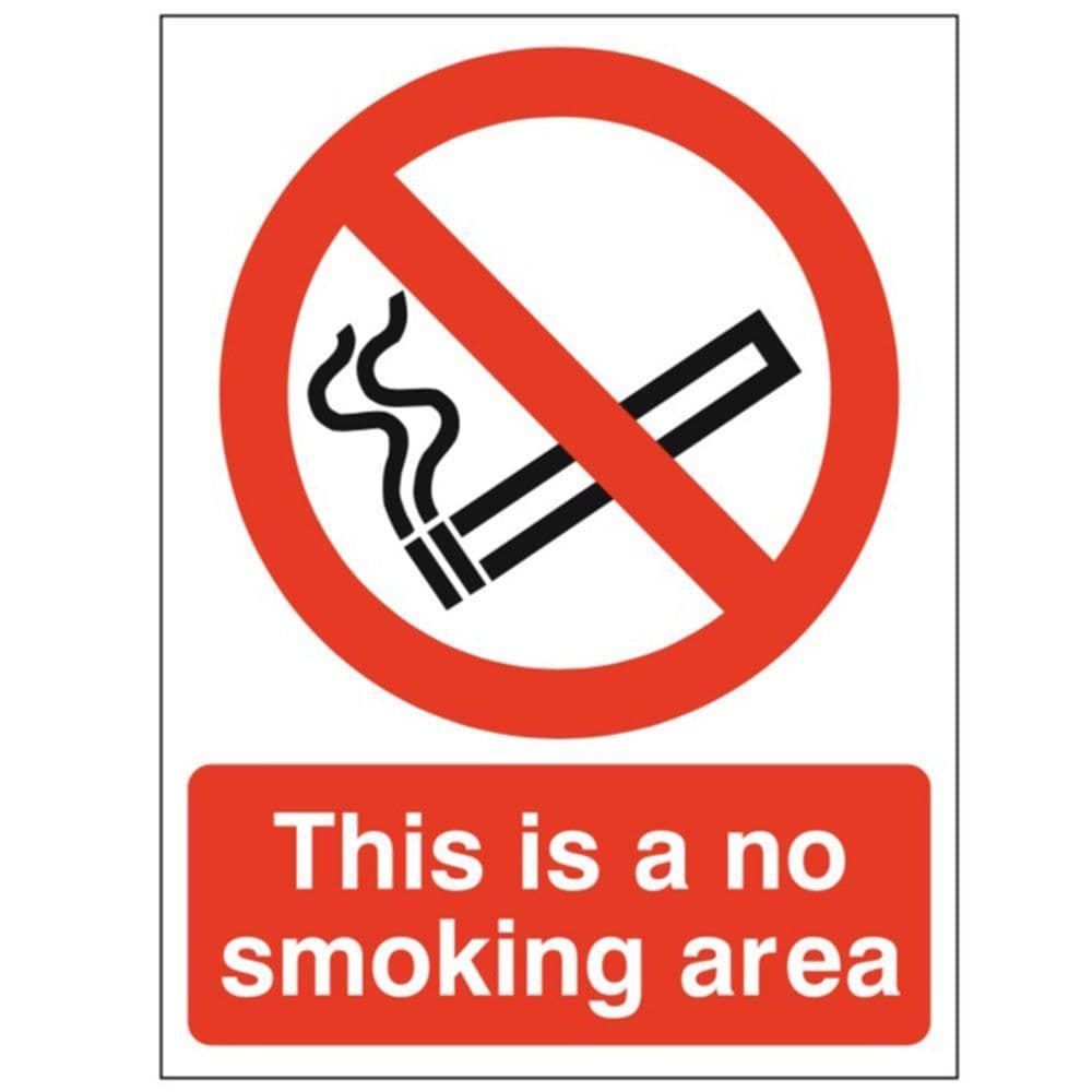 Prohibition Sign - PRS - This Is A No Smoking Area