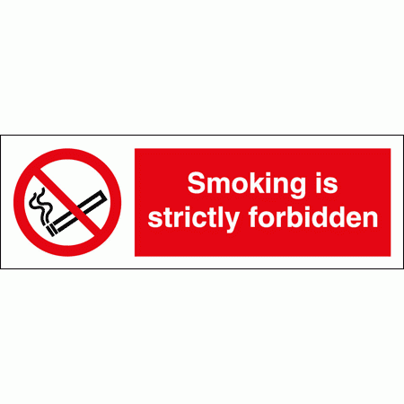 Prohibition Sign - Smoking Is Strictly Forbidden (8531)