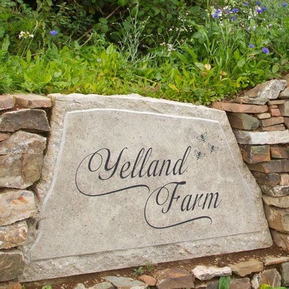 Purbeck Stone Boulders - Engraved Lettering | The Sign Maker Shop