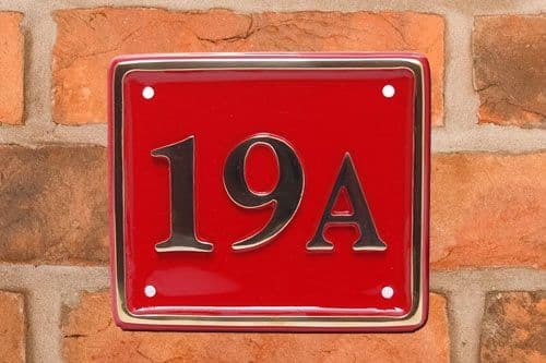 Rectangle Brass House Number - B18 - 170 x 150mm