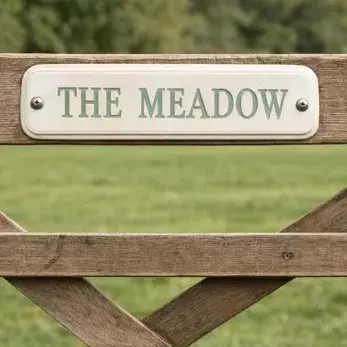 Rectangular Cast Aluminium House Sign - Cream - A22 - 305mm X 65mm