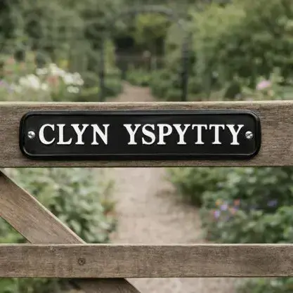 Rectangular Cast Aluminium House Sign - Painted Letters - A1 - 305mm x 65mm