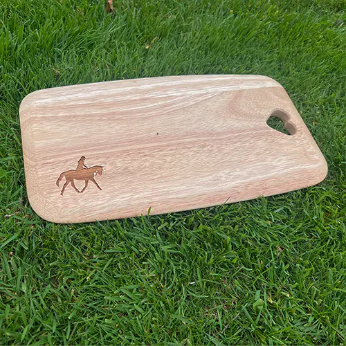 Rectangular Wooden Board with Cut-Out Heart