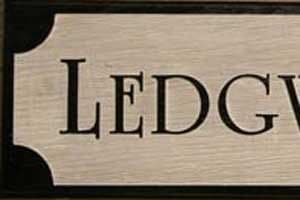 Red Cedar Driftwood Effect House Sign