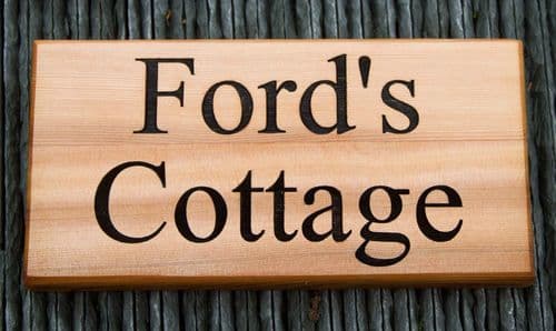 Double-Sided Red Cedar Wood Hanging Signs  | The Sign Maker Shop