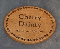 Round and Oval Wooden Memorial Plaques  | The Sign Maker Shop