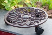 Decorative Round Cast Iron Plant Trolley | The Sign Maker Shop